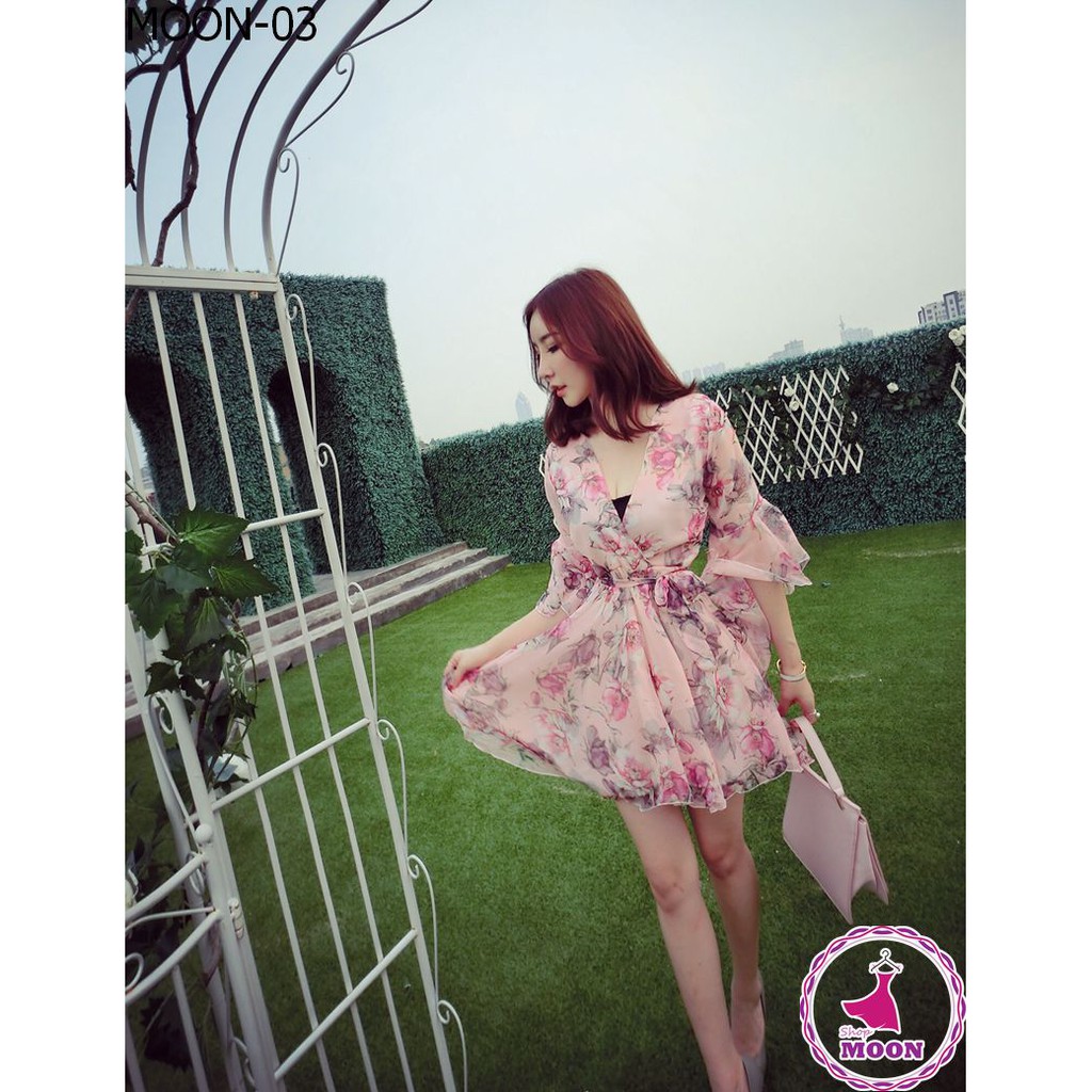 xả kho thanh lý VÁY MAXI HOA CỔ V TAY CHUÔNG (Hàng có sẵn) | BigBuy360 - bigbuy360.vn