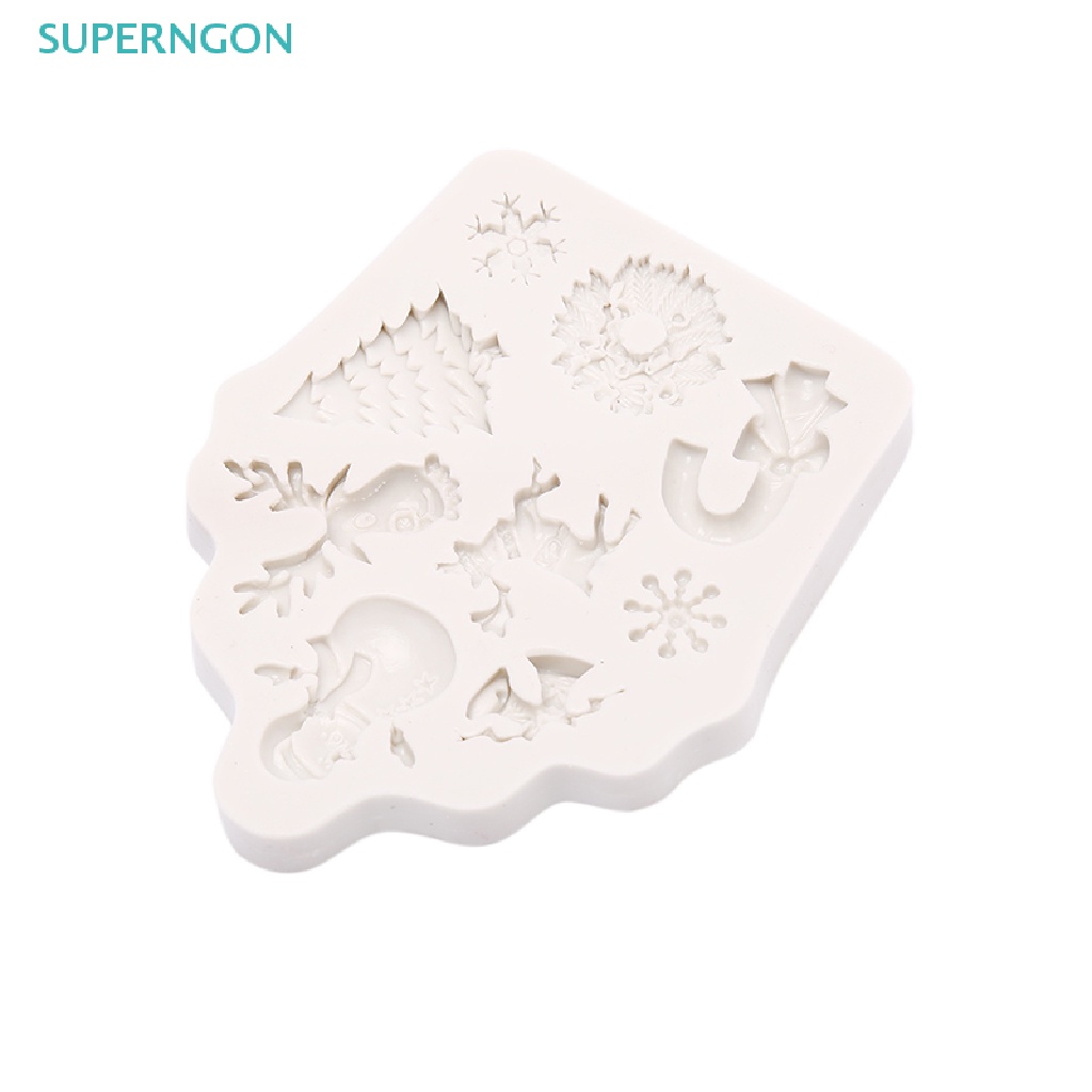 Khuôn Silicone Làm Bánh Tạo Hình Cây Thông / Người Tuyết / Tuần Lộc / Cây