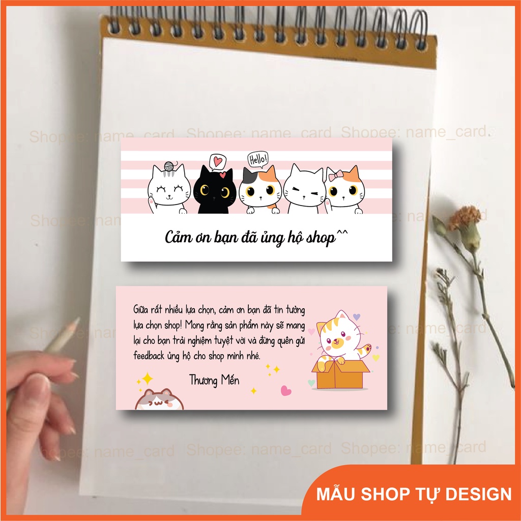 Thiệp cảm ơn khách hàng, card cảm ơn, card thank you rẻ đẹp