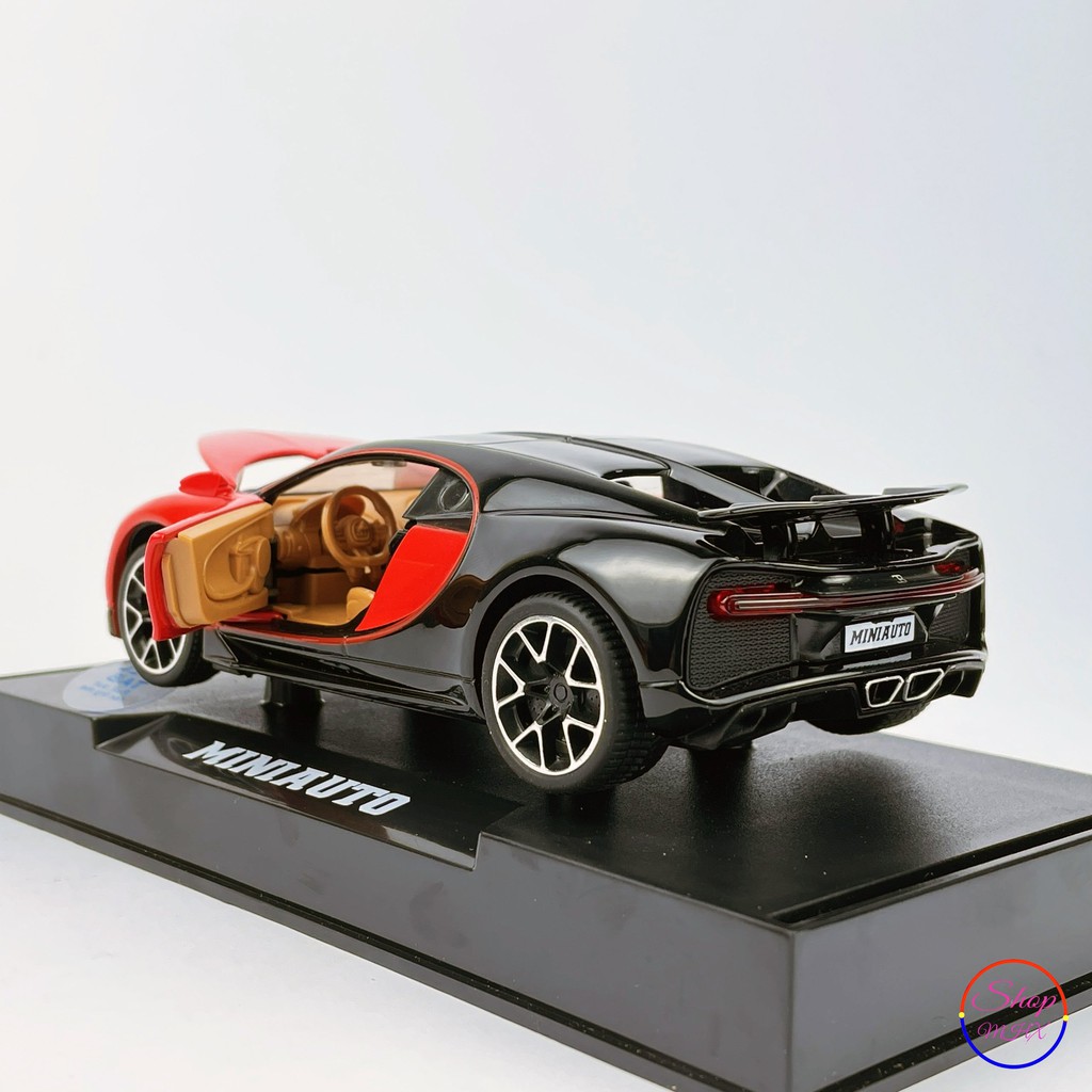 Ô tô đồ chơi Xe mô hình sắt Bugatti Chiron TẶNG KÈM BIỂN SỐ tỉ lệ 1:32 hãng Miniauto