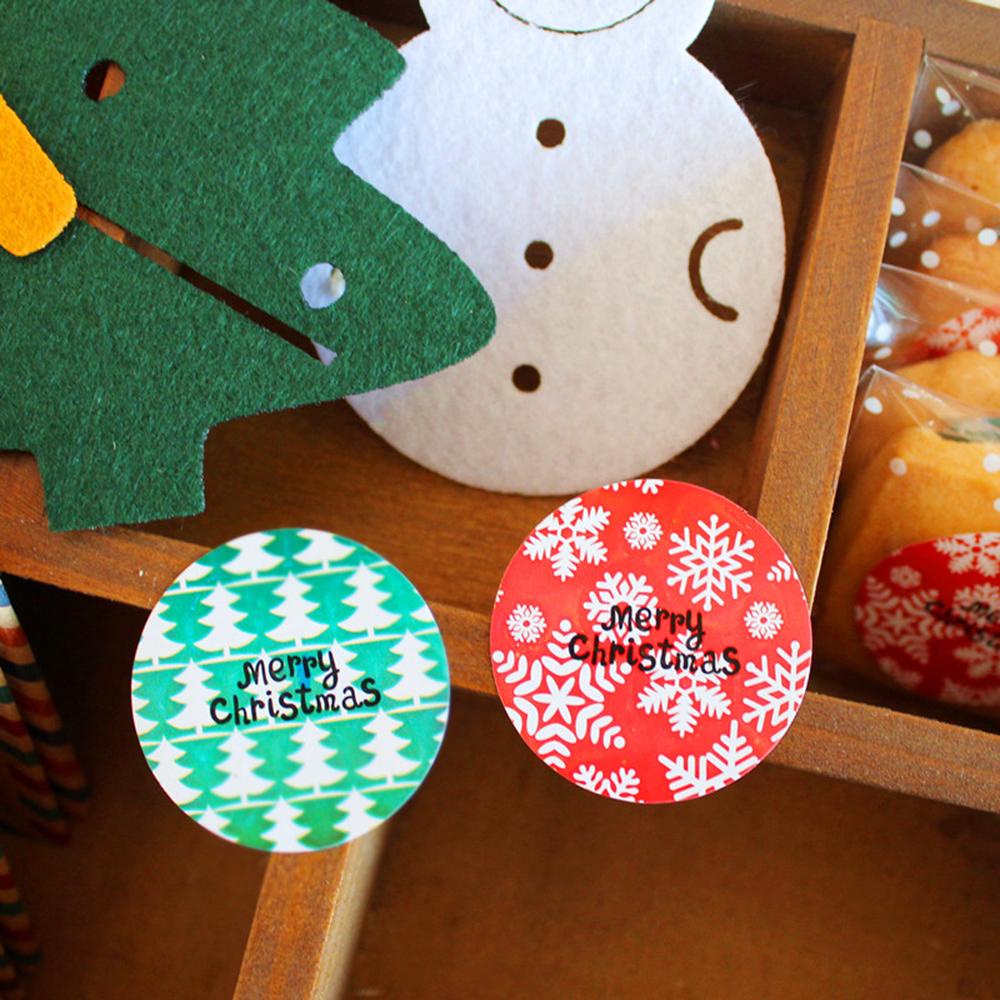 MUVAKO Bộ 108 / 120 Sticker Giấy Dán Trang Trí Hộp Quà Giáng Sinh