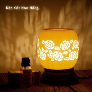 Đèn xông tinh dầu cắt cao cấp- Bát Tràng
