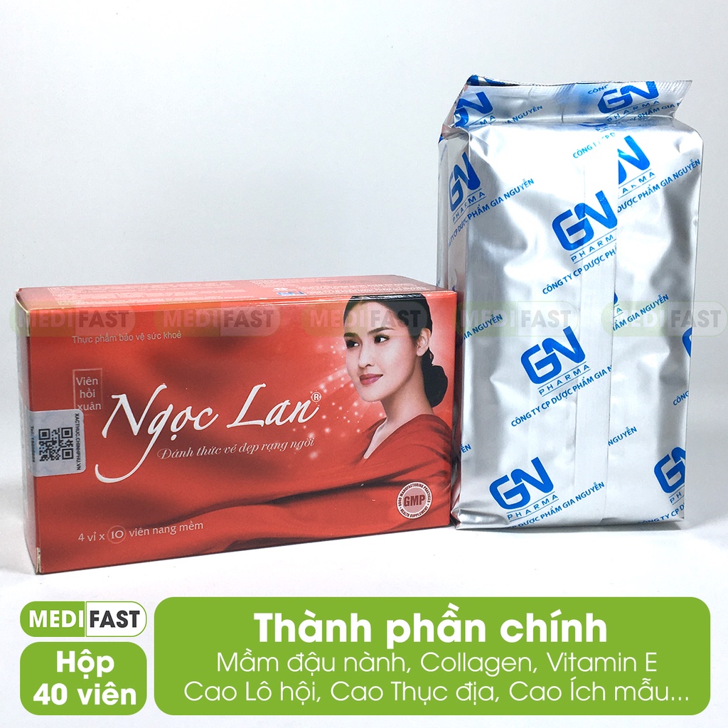 Ngọc Lan - Viên uống hồi xuân, bổ sung nội tiết tố nữ, tăng cường sinh lý nữ từ collagen tự nhiên, lô hội