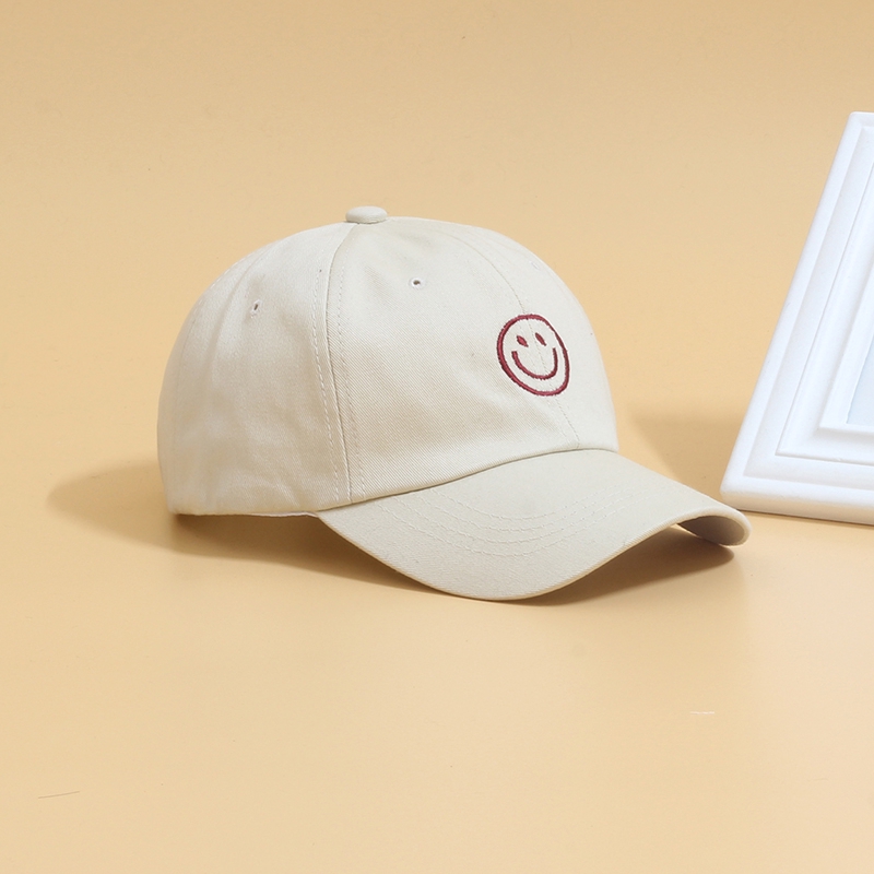 Mũ Lưỡi Trai LINJW In Hình Mặt Cười Kiểu Hàn Quốc Cho Nam &amp; Nữ