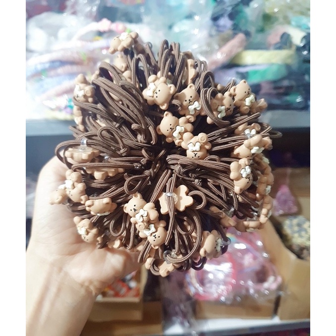 1 dây chun buộc tóc gấu màu ngẫu nhiên dễ thương
