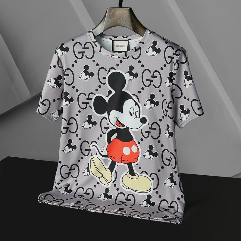 Ancle1988 áo nam Tay Ngắn Cổ Tròn In Hình Chuột Mickey M-3Xl