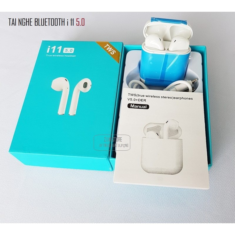 [Mã ELFLASH5 giảm 20K đơn 50K] Tai nghe i11 Bluetooth 5.0 cảm ứng vân tay - BH 1 đổi 1