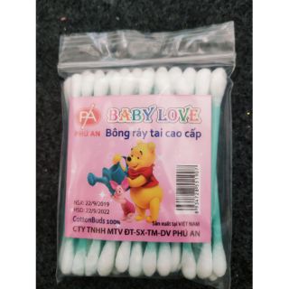 Tăm Bông Cotton ngoáy tai Cao cấp mềm mịn.