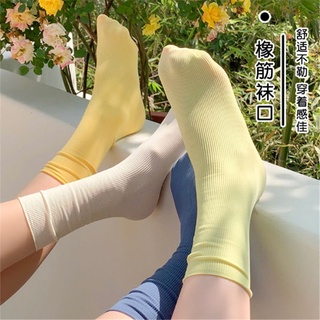 Vớ cổ trung siêu mỏng thoáng khí thời trang xuân hè cho nữ