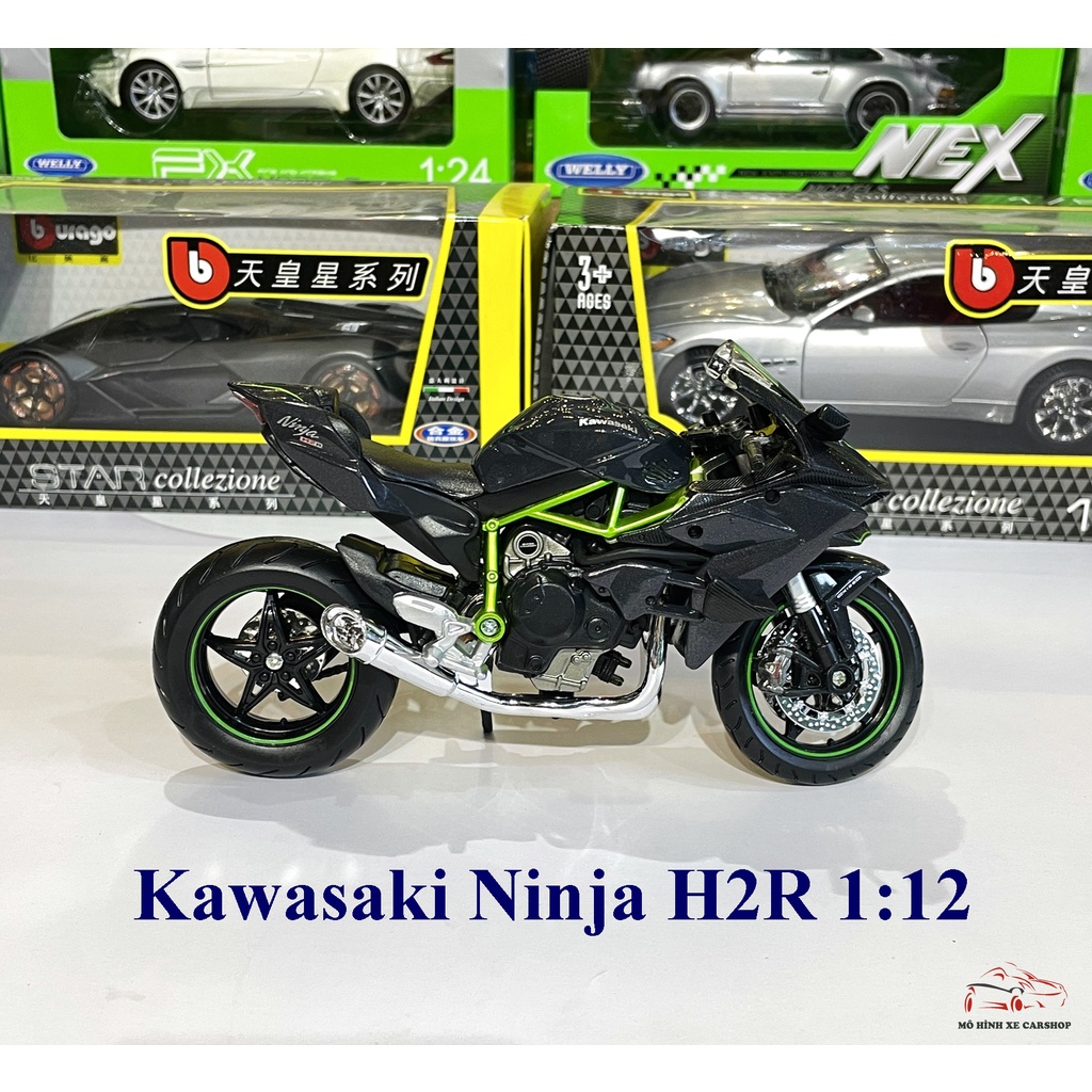Mô hình xe mô tô Kawasaki H2R tỉ lệ 1:12 hãng Maisto
