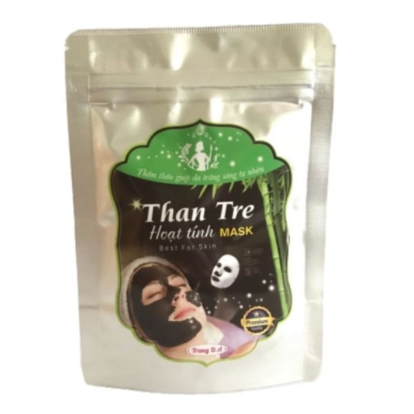 Bột đắp mặt nạ than tre hoạt tính gói 100g, mặt nạ than tre hoạt tính lột mụn - MTT