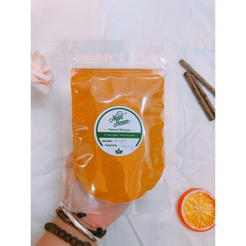 Túi 100g/200g bột Nghệ Vàng Mờ Thâm, Dưỡng trắng handmade an toàn hiệu quả