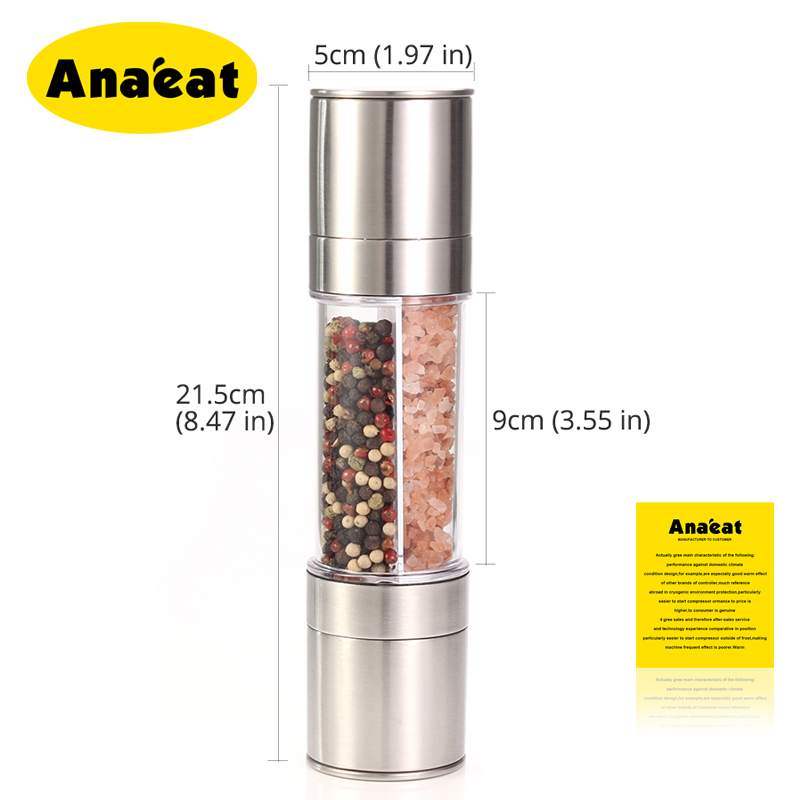 Dụng Cụ Xay Gia Vị ANAEAT 2 Trong 1 Bằng Thép Không Gỉ Chuyên Dụng Cho Nhà Bếp Khi Nấu Ăn