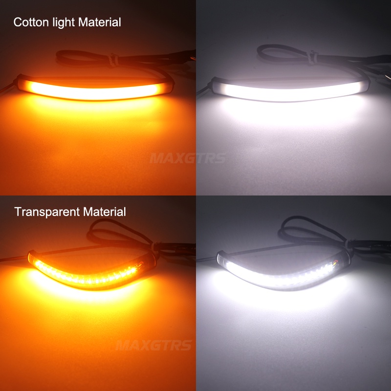 Dây Đèn LED Xi Nhan DRL 12V Màu Trắng Hổ Phách Dành Cho Xe Mô Tô MAXGTRS