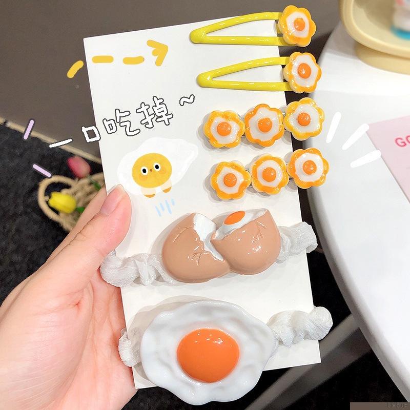 Dây buộc tóc mini họa tiết quả trứng dễ thương cho bé gái
