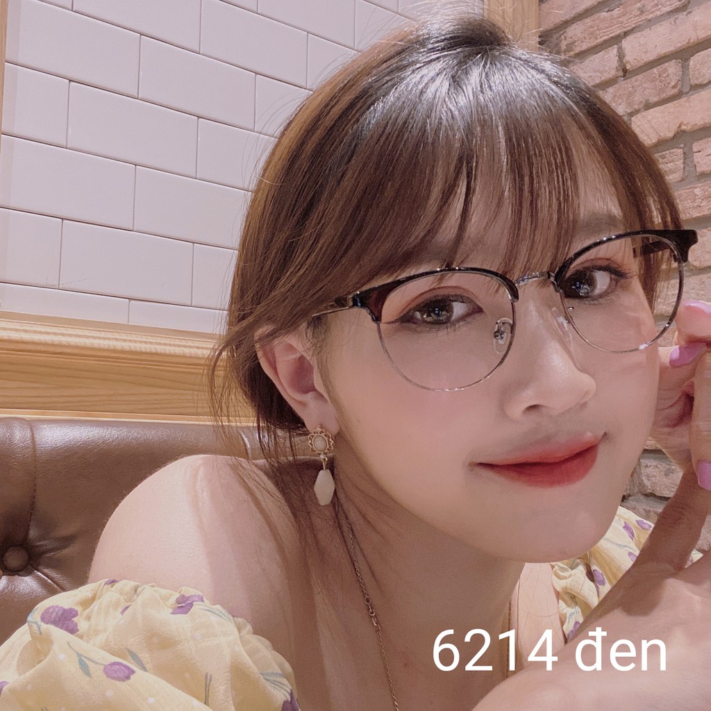 Gọng kính cận nam nữ thời trang mắt tròn viền mắt kim loại, kính cận cao cấp Qiwa Eyewear - 6214 | BigBuy360 - bigbuy360.vn