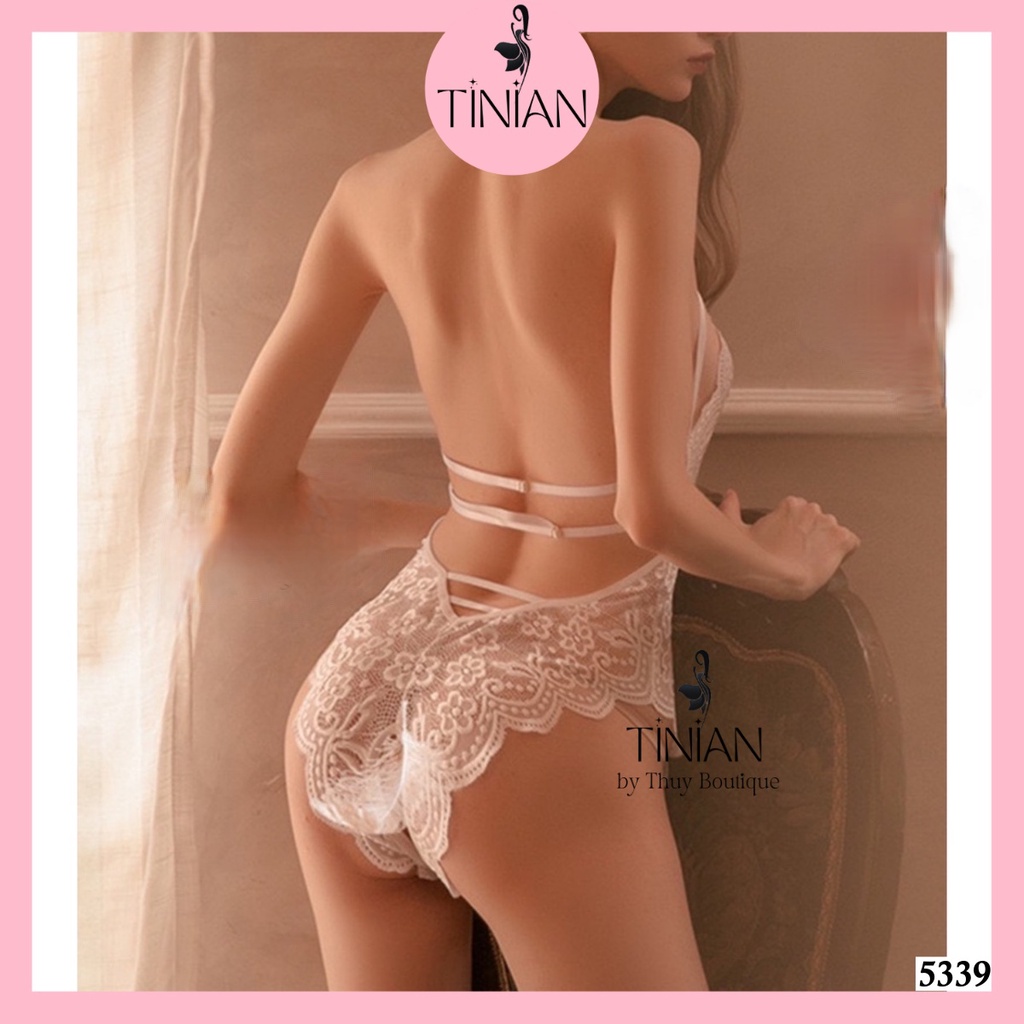 Đồ ngủ ren TINIAN sexy gợi cảm xuyên thấu jumsuit quyến rũ dễ thương hở lưng 5339