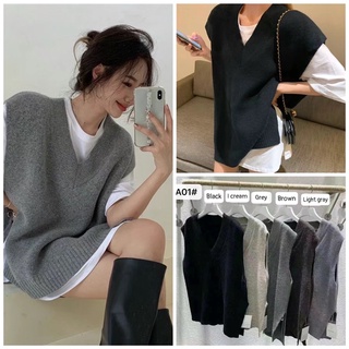 Áo gile len dáng rộng oversize 93009 cherrycoco