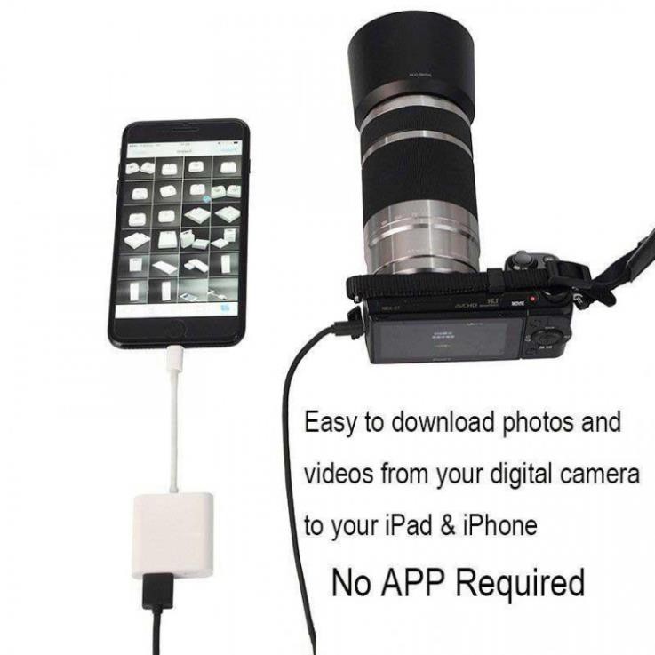 Bộ Chuyển Đổi Lightning Sang USB Cho Điện Thoại iPhone (Hỗ Trợ iOS 11)