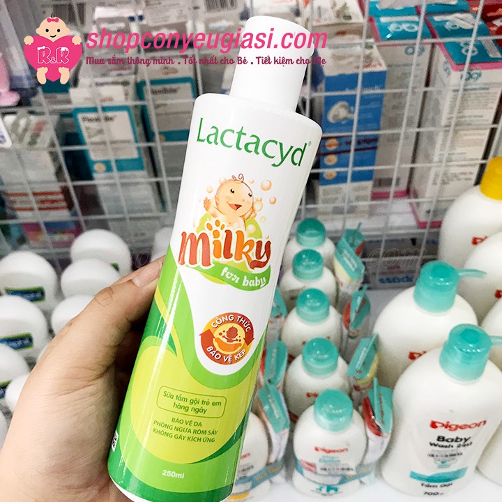 Sữa Tắm Gội Em Bé Lactacyd Milky 250ml