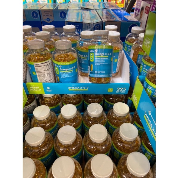 Viên uống Member's Mark Omega 3-6-9 Supports Heart Health 325 viên