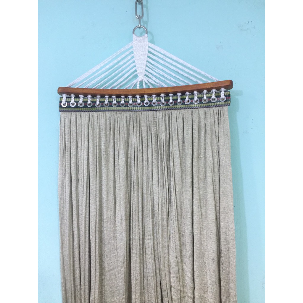 Võng lưới Ban Mai mềm mịn,cỡ đại cán gỗ 50cm( Không kèm khung)