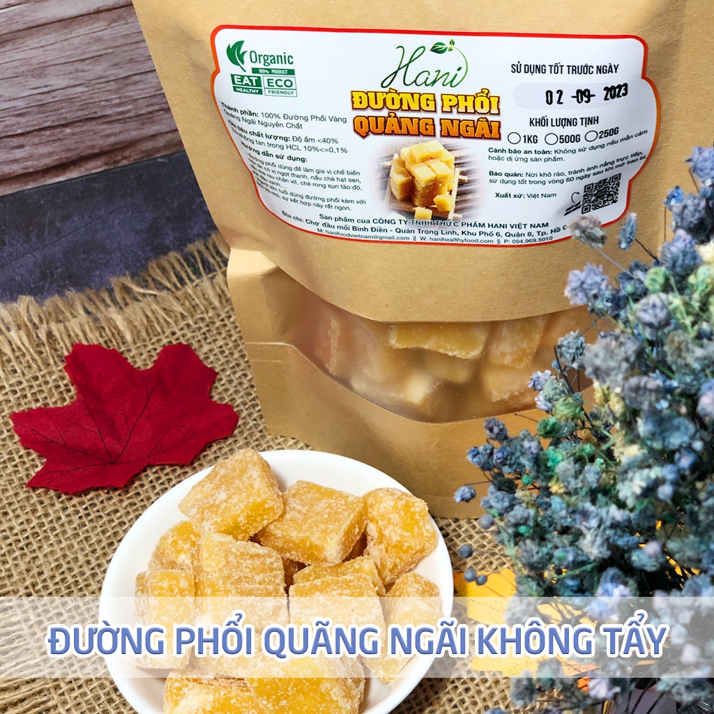 1Kg Đường Phèn Phổi Vàng Quảng Ngãi Không Tẩy, Đường Phổi Loại 1, Ngon Sạch ✨ Nông Sản Hani Food