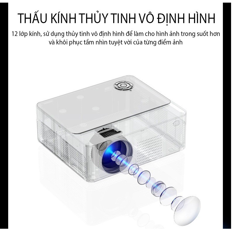 Máy chiếu siêu nhỏ W2S Kết Nối Bluetooth Wifi Chạy Hệ Điều Hành Android - Máy Chiếu Mini Cao Cấp