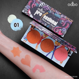 (Auth Thái) Phấn Má Hồng Odbo 3 Ô pro - Thái Lan