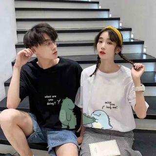 Áo đôi Unisex hình khủng long cute