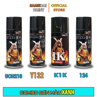 Combo Sơn Samurai Màu Xanh Chính Hãng