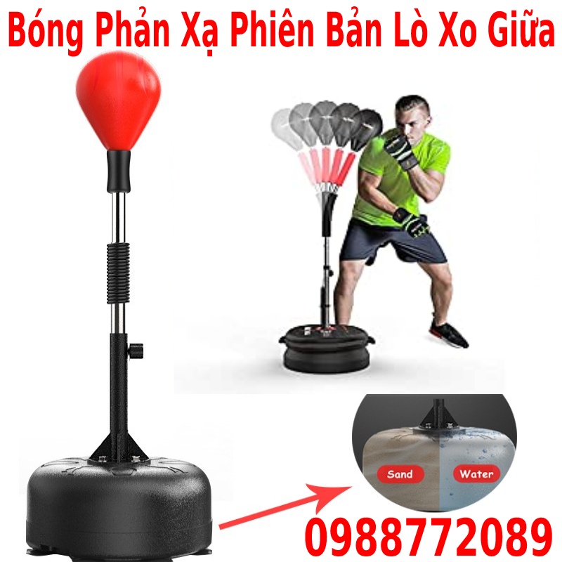 Bóng đấm phản xạ lắc lư cao cấp dành cho trẻ em và người lớn + TẶNG Găng boxing + Bơm + kim bơm bóng, bảo hành 6 tháng