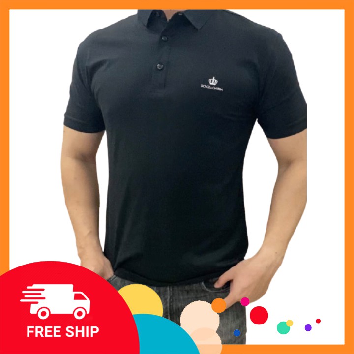 Áo thun nam,Áo polo nam có cổ F̳R̳E̳E̳ ̳S̳H̳I̳P̳, Chất liệu vải cotton cao cấp co giản 4 chiều, vải trơn mềm mịn | BigBuy360 - bigbuy360.vn