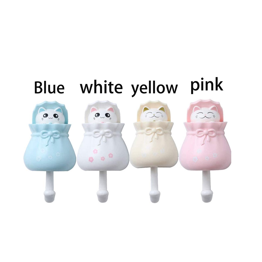 Set 1/4 Móc Treo Chìa Khóa Hình Chú Mèo Dễ Thương Tiện Dụng