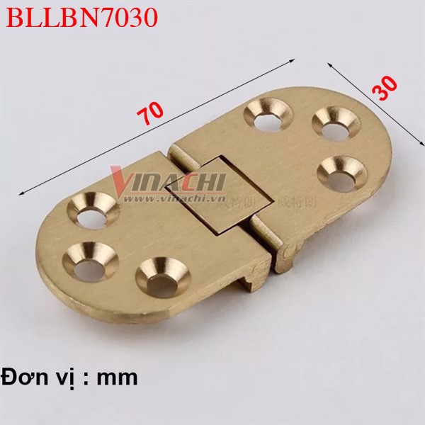 Bản Lề Bán Nguyệt Vàng - Bản Lề Bán Nguyệt Vàng 70*30mm - Bộ 2 Cái - Chuyên Dành Cho Cửa, Tủ, Sản Phẩm Sếp Ngọn