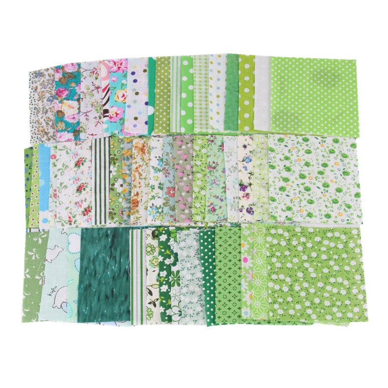 Set 50 Miếng Vải Cotton 10x10cm Họa Tiết Đa Dạng Chuyên Dụng May Vá