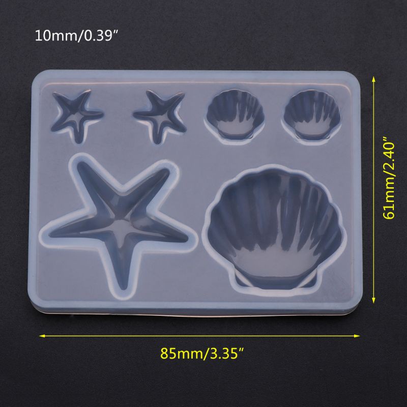 Khuôn silicon làm đồ trang sức hình vỏ sò / sao biển độc đáo