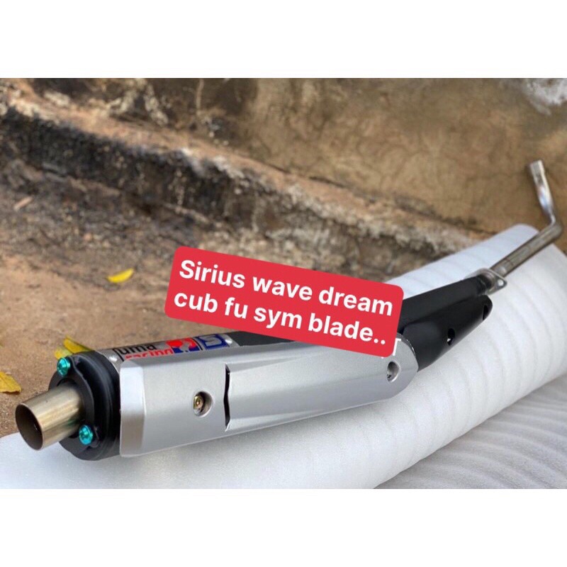 pô uma v4 kèm cổ và ốp gắn xe wave sirius