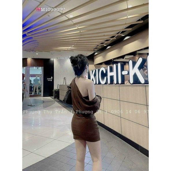 Set đầm body + khoác cardigan