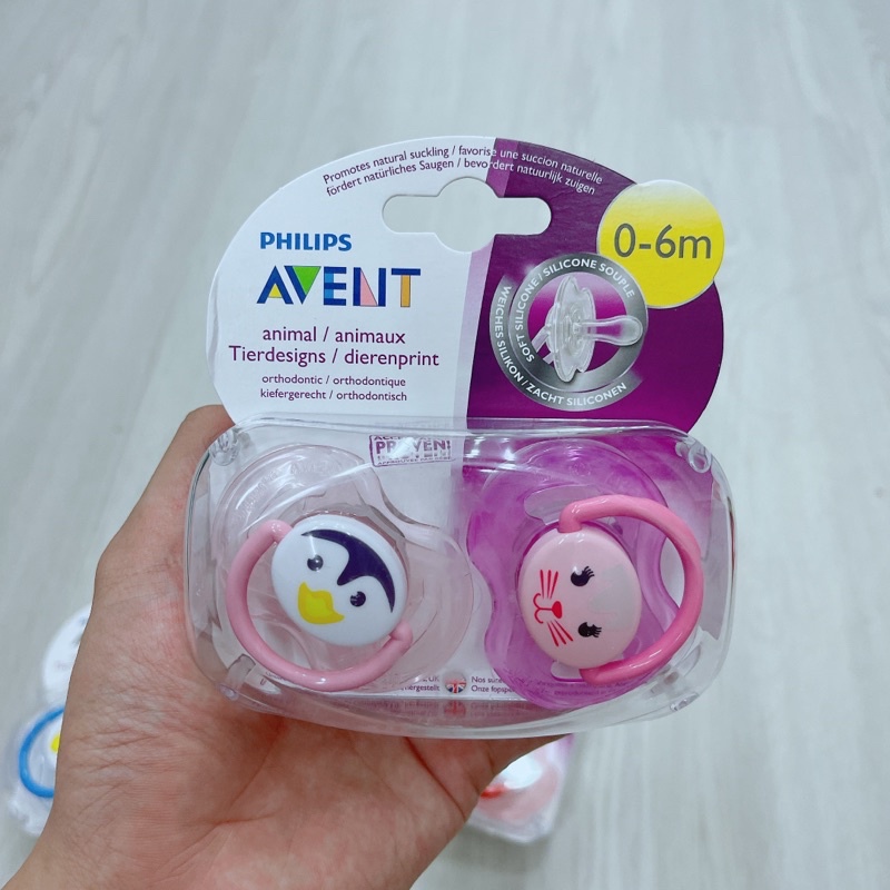 182,23 Núm vú ngậm cao su silicon hình mỏ vịt hiệu Philips Avent Size 0-6m ( giá bán lẻ 1 chiếc) FLASH SALE