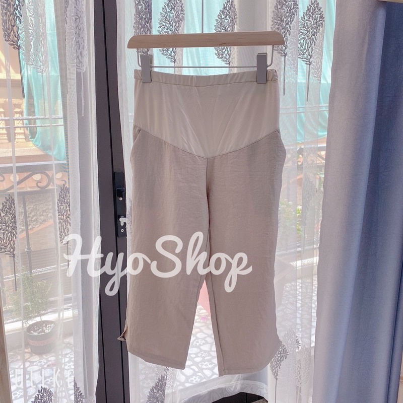 Quần Bầu lửng đũi mặc hè mềm mát - có chun chỉnh bụng tiện lợi QB604-tkutrang
