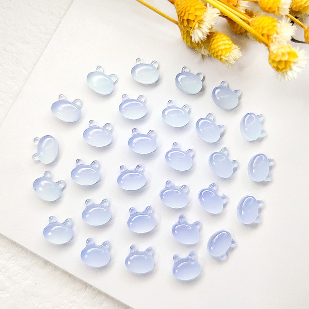 [Hàng mới về] 20 Phụ kiện trang trí móng tay hình ngôi sao/ trái tim/ gấu 3d màu dạ quang trong suốt diy