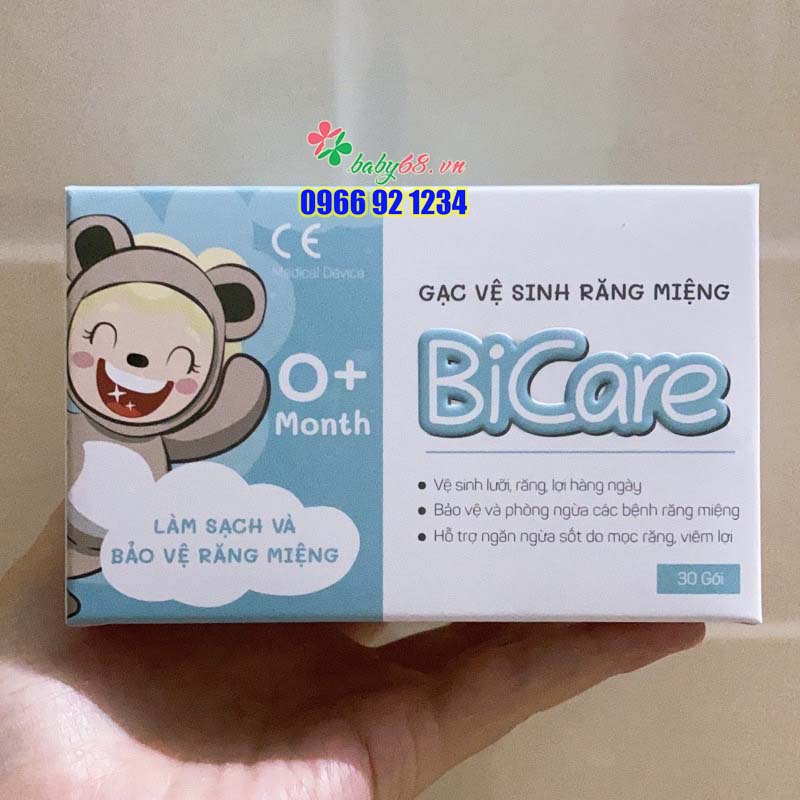 Gạc rơ lưỡi vệ sinh răng miệng BiCare - Rơ lưỡi BiCare cho bé