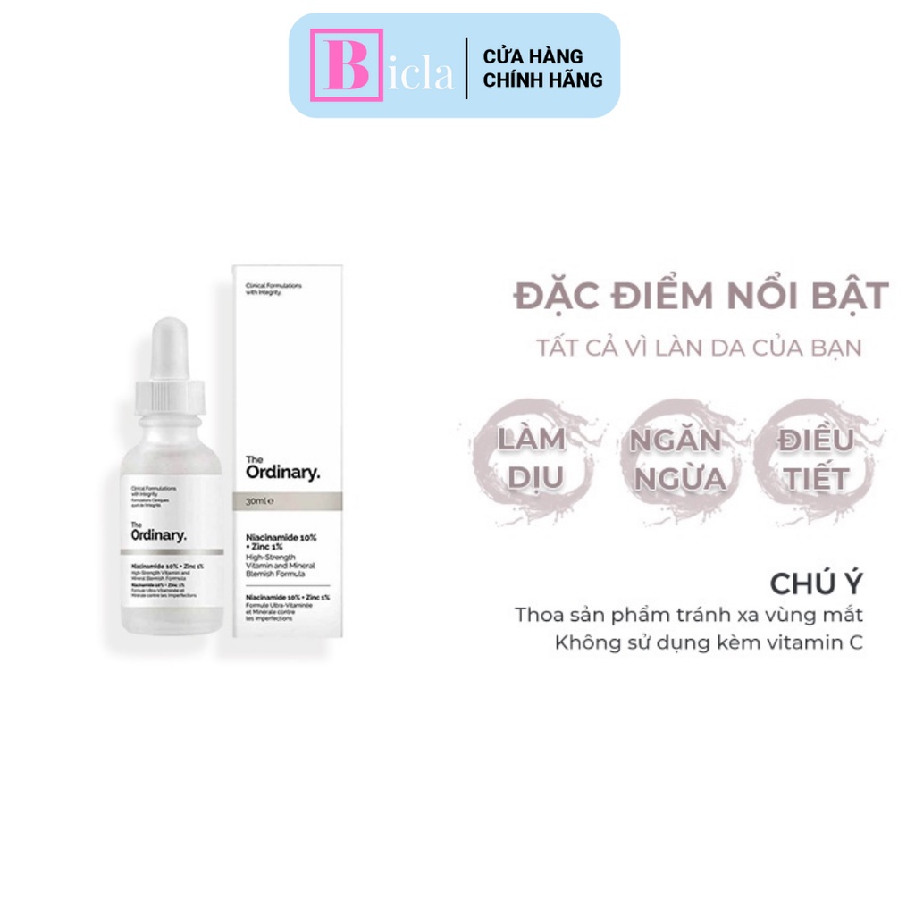 Tinh chất The Ordinary niacinamide 10% Zinc 1% giảm mụn, mờ thâm 30ml