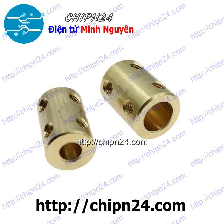 [1 CÁI] Khớp Nối Trục Đồng Lớn (5mm/6mm/7mm/8mm/10mm/12mm) - [Chọn Loại]