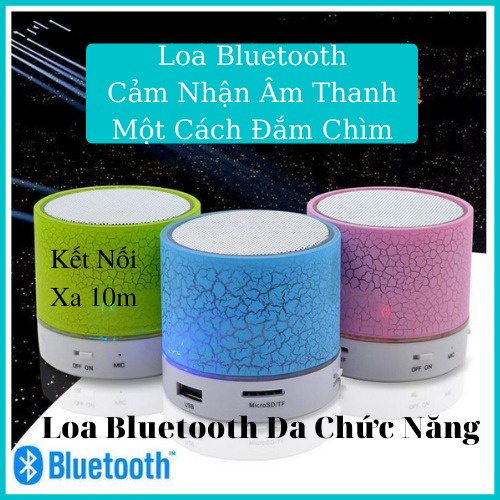 Loa bluetooth mini di động cầm tay A9 Có Đèn Led Nháy Theo Nhạc Cực Chất