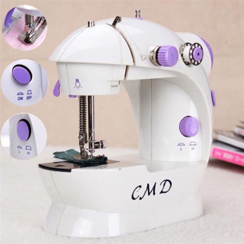 Máy May Mini Để Bàn Gia Đình - Máy Khâu Cầm Tay Mini Gia Đình Siêu Tiện Lợi