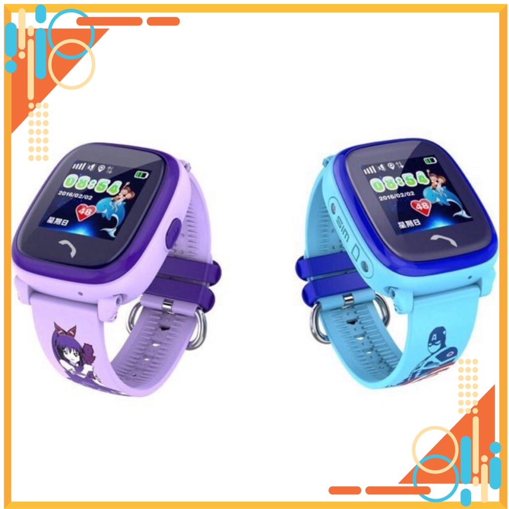$$ Đồng hồ thông minh trẻ em JVJ DF25 Tím, đồng hồ GPS, chống nước, lắp sim nghe goi hai chiều, BH 12 tháng $$