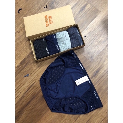 Hộp 4 Quần Lót Nam  Chéo Thông Hơi Xuất Nhật