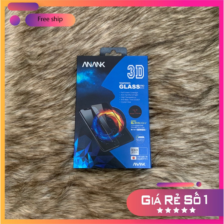 Kính cường lực Iphone ANANK FULL MÀN HÌNH CHO 15, 15 Pro, 15 Pro Max14, 14 pro, 14 pro max, 13, 13 pro, 13 pro max